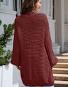 Open Front Longline Cardigan