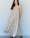 Doublju In The Garden Ruffle Floral Maxi Dress in Natural Rose