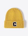 Letter C Patch Cuffed Beanie