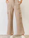 RISEN High Waist Cargo Wide Leg Pants