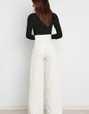 Tie Front Paperbag Wide Leg Pants