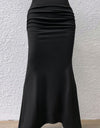 Ruched Maxi Trumpet Skirt