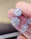 10 Carat Moissanite 925 Sterling Silver Earrings