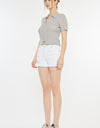 Kancan Raw Hem Distressed Denim Shorts