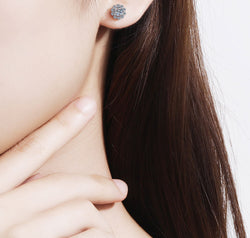 Moissanite Floral-Shaped Stud Earrings