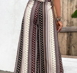 Floral High Waist Wide Leg Pants