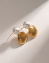 18K Gold-Plated Stainless Steel Shell Shape Earrings