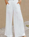 Wide Leg Buttoned Pants