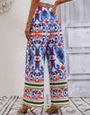 Printed High-Rise Wide Leg Pants