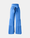 Tied Ruched Wide Leg Pants