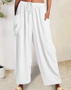 Full Size Pocketed Drawstring Wide Leg Pants