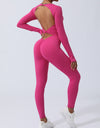 Twisted Backless Long Sleeve Jumpsuit