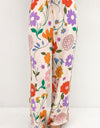 Drawstring Printed Pants with Pockets