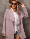 Waterfall Collar Longline Cardigan with Side Pockets