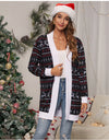 Christmas Open Front Cardigan