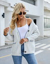 Button Down V-Neck Cardigan with Pockets