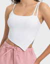 Slit Asymmetrical Neck Active Cami