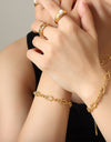 18K Gold-Plated Titanium Steel Bracelet