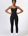 Open Back Spaghetti Strap Sports Jumpsuit