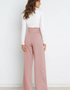 Tie Front Paperbag Wide Leg Pants