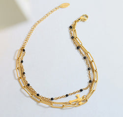 Titanium Steel Three-Layered Bracelet