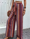 Tied Geometric Wide Leg Pants