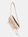 Fringed PU Leather Sling Bag