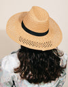 Fame Basket Weave Straw Sun Hat