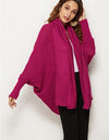 Open Front Batwing Sleeve Cardigan