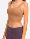 Deep V-Neck Crop Sports Bra