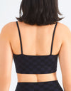 Breathable Checkered Sports Bra