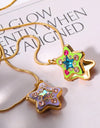 Rhinestone Decor Star Box Pendant Necklace