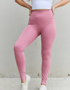 Zenana Fit For You Full Size High Waist Active Leggings in Light Rose