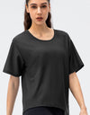 Round Neck Short Sleeve Active Tee