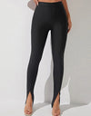 High Waist Slit Skinny Pants