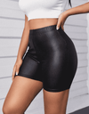 Slim Fit High Waist Shorts