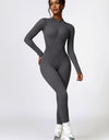 Half Zip Long Sleeve Active Jumpsuit