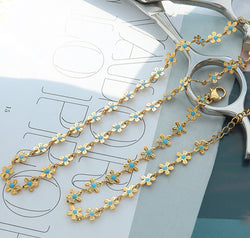 Titanium Steel Drip Oil Flower Bracelet