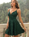 Sequin Spaghetti Strap Dress