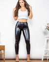 Glossy PU Leather Long Pants