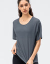 Round Neck Short Sleeve Active Tee