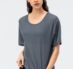 Round Neck Short Sleeve Active Tee