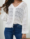 Openwork V-Neck Cardigan