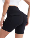 Pocketed High Waist Active Shorts