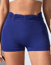 Ruched High Waist Active Shorts
