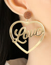 Heart Shape Acrylic Dangle Earrings