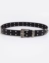 Double Row Studded PU Leather Belt