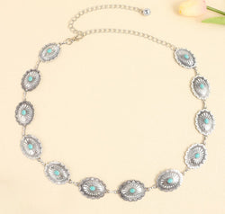 Vintage Turquoise Alloy Belt