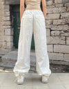 Drawstring Waist Pants with Pockets