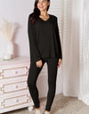 Basic Bae Full Size V-Neck Soft Rayon Long Sleeve Top and Pants Lounge Set